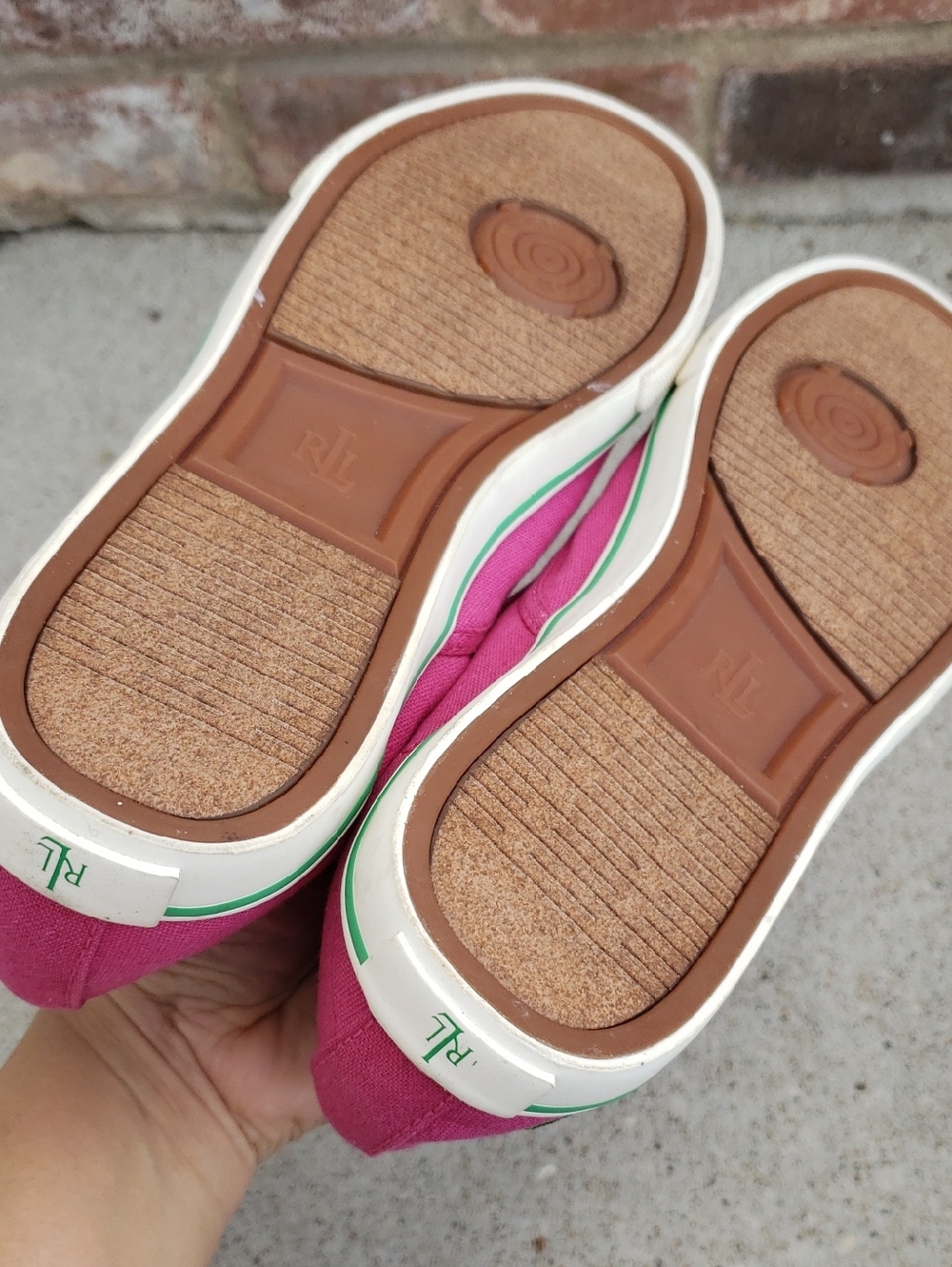 Lauren Ralph Lauren Janis Dragon Fly Embroidered Canvas Loafers Size 8 B Logo - Picture 14 of 15
